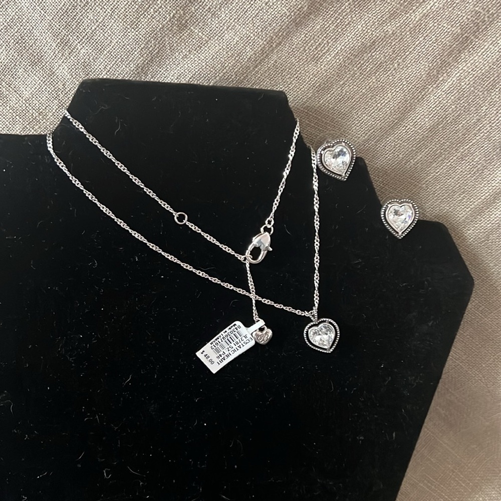 Brighton ecstatic hearts necklace earrings set
